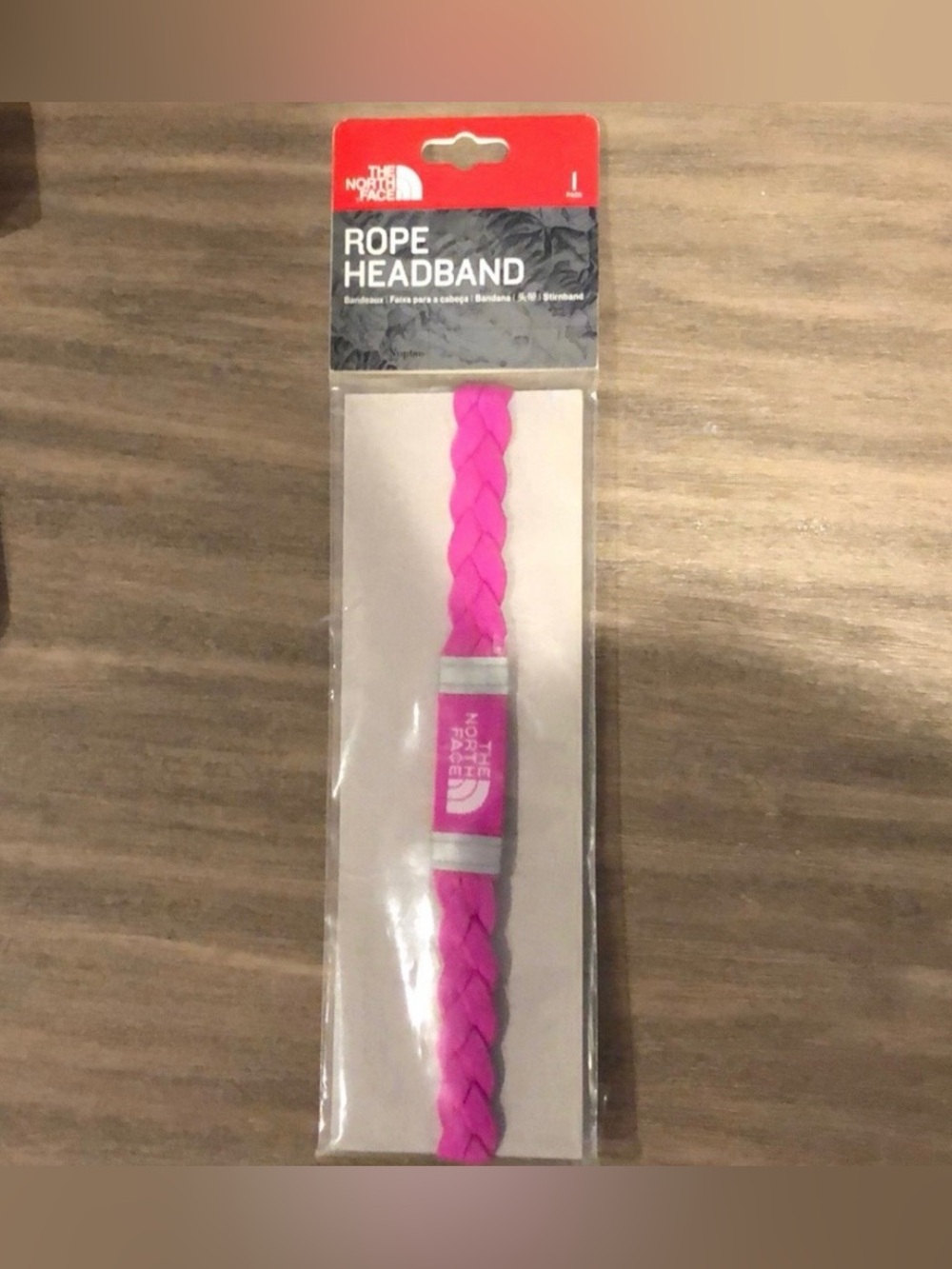 The North Face Bright Pink Braided Rope Headband